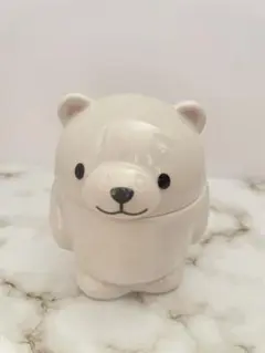 クマちゃん シュガーポット 陶器 白くま