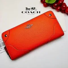 新品人気COACH長財布　コーチ長財布　オレンジ