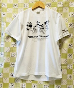 ディズニーミズノコラボ　ミッキーマウス　バスケットボールメッシュTシャツ　Sサイズ