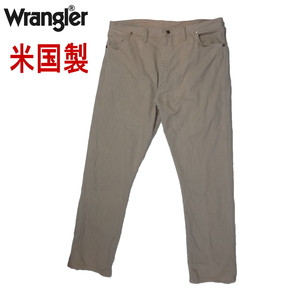 ラングラー Wrangler 米国製 13MWZ カーボーイカット ジーンズ W42L34 カーキ MADE IN THE USA