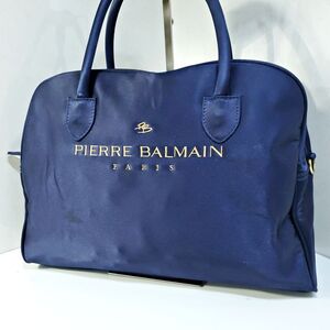 ピエールバルマン Pierre Balmain ナイロン 肩掛け トートバッグ ミニボストンバッグ ネイビー 4492522e20250102