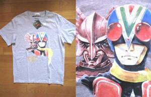 新品　即決　早い者勝ち！　仮面ライダー　ライダーマン　ヨロイ元師　45周年記念　グレー　Tシャツ　Mサイズ　OHGUSHI