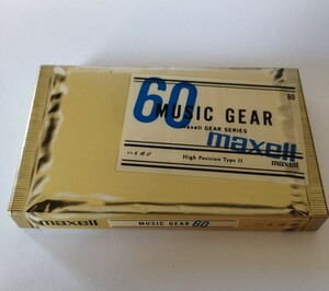 1円スタート★maxell★マクセル★ MUSIC GEAR 60★カセットテープ★ハイポジ★1本★未開封★当時物★ハイポジション★60分★