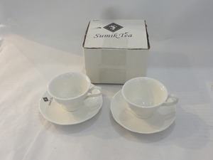 TTOWN★ 未使用アウトレット 2客セット sumik tea ティーカップ 口径約8.5㎝　F-24