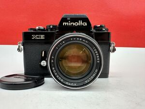 ▽ MINOLTA XE 一眼レフフィルムカメラ ボディ ROKKOR-PF F1.4 58mm レンズ シャッターOK 現状品 ミノルタ