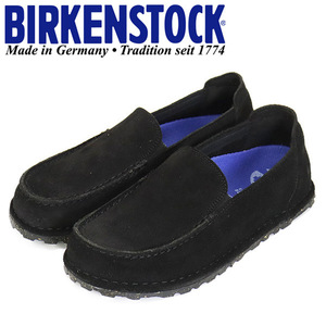 BIRKENSTOCK (ビルケンシュトック) 1026099 UTTI SLIP ON SUEDE LEVE スエードレザースリッポン BLACK ナロー幅 BI293 38-約24.5cm