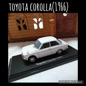 トヨタカローラ（1966）ミニカー　国産名車コレクション　白　TOYOTA　43