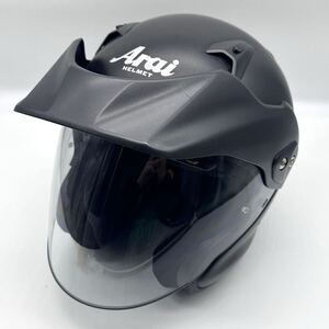 【定価52,800円】美品◎Arai アライ CT-Z ジェットヘルメット フラットブラック シールド バイク オートバイ ツーリング Lサイズ(59-60cm)