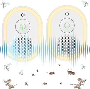 xunbida ネズミ駆除器 超音波 害虫駆除器 【2024業界新開発・2個セット】 120-180㎡有効範囲 強力 撃退 虫除け