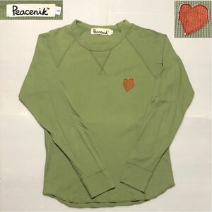 抹茶グリーン★サーマル カットソー / Peacenik★ラグランスリーブ Beaver ロンT ロングスリーブ ワッフル生地 長袖Tシャツ サーマルシャツ