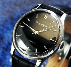 IWC インターナショナル Steel Cal 853 Black Dial メンズ 自動巻き (美品、OH済み ) / 35mm