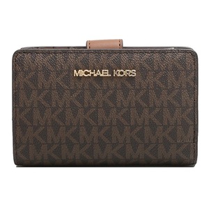 【新品 未使用 送料無料】マイケルコース MICHAEL KORS ２つ折り財布 35F8GTVF2B-BROWN レディース ブラウン コンパクト