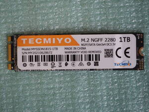 TECMIYO M.2 NGFF 2280 1000GB SSD♪売ります♪