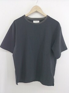 ◇ ADAM ET ROPE アダムエロペ 胸ポケット 半袖 Tシャツ カットソー サイズM ネイビー系 メンズ P