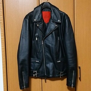 ROSSO URBAN RESEARCH ダブルライダースジャケット 黒 ブラック L 羊革 666 Lewis Leathers James grose ライトニング 38 ロンジャン