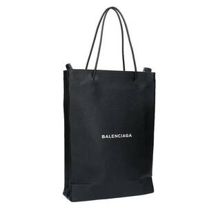 バレンシアガ BALENCIAGA ノースサウス/482545 ロゴプリントレザートートバッグ 中古 BS99