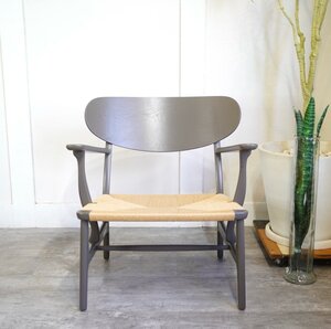 カールハンセン＆サン / Carl Hansen & Sn CH22 ラウンジチェア ハンスJ.ウェグナー グレー 中古 限定色 椅子 定価約30万円 327328