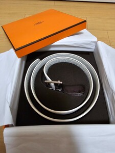 ◎ エルメス 　HERMES　 size85　白　ベルト　