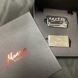 Manson Guitar Works PF-1 Matthew Bellamy Signature Humbucker Pickup Set Chrome Covered Origin Etch