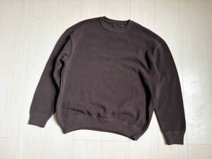 新品 crepuscule クレプスキュール moss stitch L/S sweat 2001-012 ニット セーター 度詰め 鹿の子コットン プルオーバー 2 茶 △8