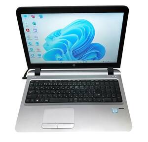 ★【驚速 HP Probook 450 G3 i5-6200U 2.3GHz x4+8GB+SSD128GB+HDD320GB 15.6インチワイドノートPC】Win11+Office2021/WEBカメラ■E030111