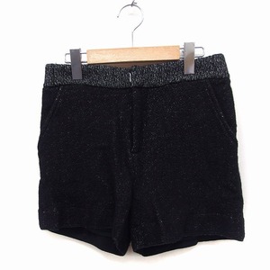 ダブルスタンダードクロージング ダブスタ DOUBLE STANDARD CLOTHING ニット ショート パンツ ウエスト切替 ウール 38 黒 /FT23 レディース