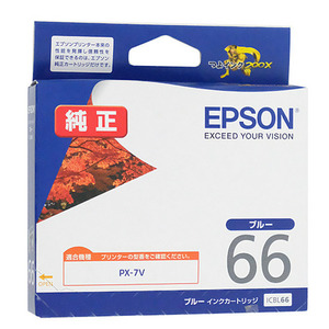 【ゆうパケット対応】EPSON インクカートリッジ ICBL66 ブルー [管理:1000025124]