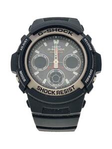 CASIO◆ソーラー腕時計・G-SHOCK/デジアナ/BLK/BLK