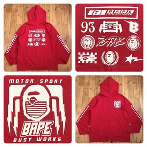 ★2XL★ BAPE Motor sport フルジップ パーカー a bathing ape BAPE full zip hoodie エイプ ベイプ アベイシングエイプ XXL w7al