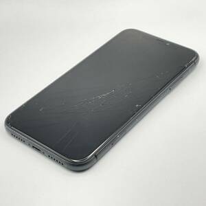 中古 ジャンク品扱い 画面割れ Apple アップル iPhone 11 64GB ブラック SIMロック解除済み SIMフリー 1円 から 売り切り