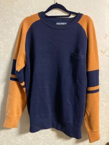 レア　オールドステューシー　90s old stussy oz製 オーストラリア セーター L ネイビー　オレンジ　ビンテージ VINTAGE