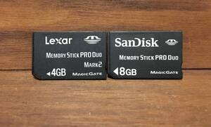 8GB 4GB 2枚セット MSカードMemory Stick PRO Duo 