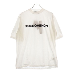 PHENOMENON フェノメノン OG LOGO TEE ロゴプリント クルーネック コットン 半袖Tシャツ カットソー ホワイト PH-006