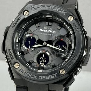 美品 G-SHOCK GST-W100G-1BJF G-STEEL Gスチール タフソーラー 電波受信 電波ソーラー マルチバンド6 ブラック 反転液晶 アナデジ ラバー