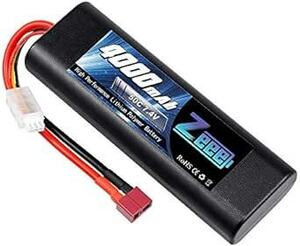 ゼエエ Zeee 7.4V 4000mAh 50C 2S lipo battery Tプラグ付き リポバッテリー 大容量バッテリー