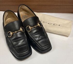 GUCCI グッチ ♪ ローファー ホースビット 正規品 サイズ：35 1/2C 黒 ブラック 保存袋付 イタリア製 本革 革 靴 レディース