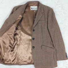 90s Aquascutum グレンチェック ウールツィードテーラードジャケット