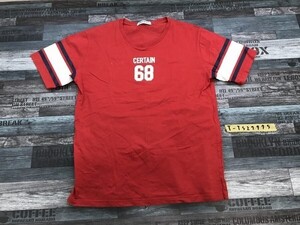 BROWNY WEGO ウィゴー メンズ 英数字プリント 半袖Tシャツ F 赤