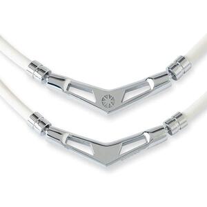 【新商品】BANDEL（バンデル）Healthcare Necklace　V1（ネックレスブイワン）正規品　White×Silver　Lサイズ（54㎝）新品　専用箱入