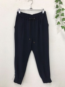 2540【　spick＆span　】　裾ゴム入り　シャーリングパンツ　　サイズ：36　　色：ネイビー