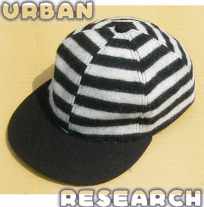 即決■SENSE OF PLACE / URBAN RESEARCH■ヒューユーボーダー丸cap■■古着