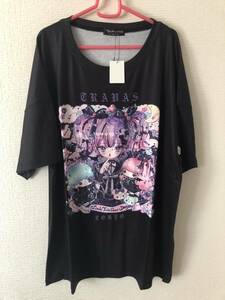 TRAVAS TOKYO リトルツインスターズ サンリオ キキララ Tシャツ 黒