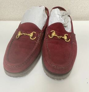 k03【希少カラー】COLE HAAN コールハーン　レディース　ローファースリッポン 靴 　レッド赤