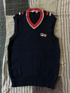 70s FILA BJ ビヨンボルグ ウールベスト vintage ビンテージ フィラ BORG イタリア製