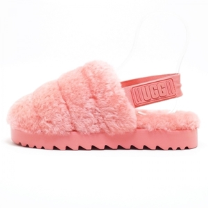 アグ UGG サンダル JAPAN 23 1121751 スーパー フラッフ スリッパ ムートン ピンク レディース 美品 靴