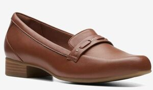 Clarks クラークス 24.5cm ローファー フラット レザー タン ブラウン エフォートレス バレエ スニーカー パンプス ブーツ RRR213