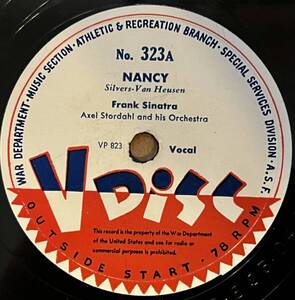 V-DISC ; FRANK SINATRA Nancy/ (Woody Harman and His Orch.)Happening Is Jes’ A Thing Called Joe