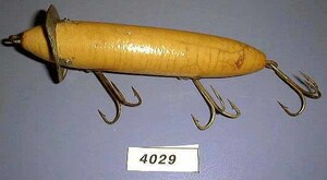 VINTAGE WOODEN LURE HEDDＮ　200（4029-Ｊ2Ｐ　）USA MADE #OLDLURE #ARTLURE_VINTAGE ＃ヴィンテージルアー