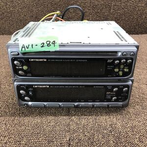 AV1-284 激安 カーステレオ Carrozzeria Pioneer CDS-P77 KEH-P77 CDプレーヤー カセットデッキ 2点セット 通電未確認 ジャンク