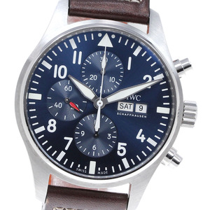 IWC SCHAFFHAUSEN IW377714 パイロットウォッチ プティ プランス クロノグラフ 自動巻き メンズ 保証書付き_830946